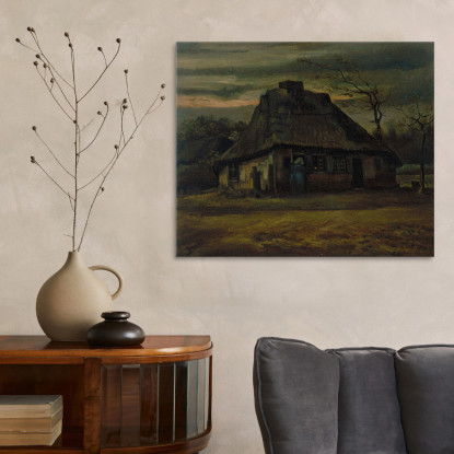 Il Cottage Vincent van Gogh vvg284 quadro stampato su tela