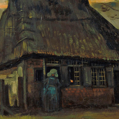 Il Cottage Vincent van Gogh vvg284 quadro stampato su tela