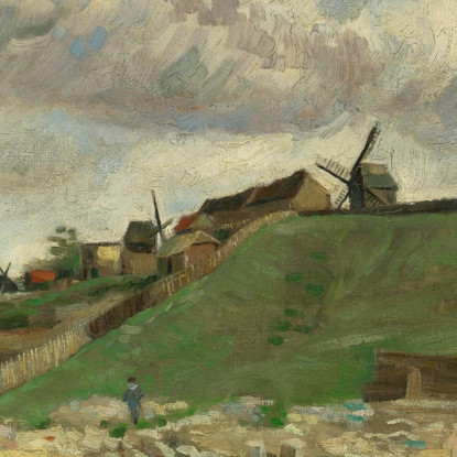 La Collina Di Montmartre Con La Cava Di Pietra 2 Vincent van Gogh vvg288 quadro stampato su tela