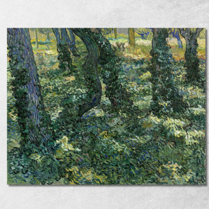 Sottobosco Vincent van Gogh vvg307 quadro stampato su tela