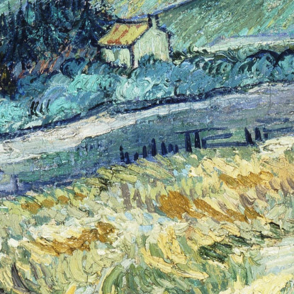 Paesaggio Di Saint-Rémy 1889 Vincent van Gogh vvg308 quadro stampato su tela