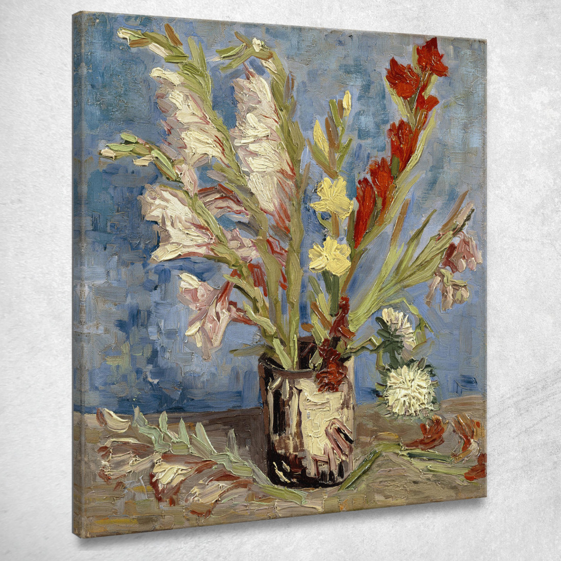 Vaso Con Gladioli E Astri Cinesi Vincent van Gogh vvg309 quadro stampato su tela Vaso Con Gladioli E Astri Cinesi Vincent van Gogh vvg309 quadro stampato su tela
