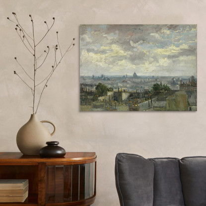 Veduta Di Parigi Vincent van Gogh vvg313 quadro stampato su tela