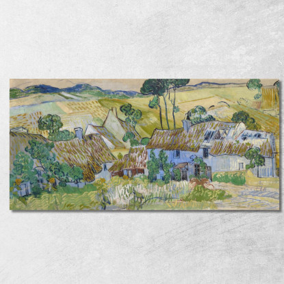 Fattorie Vicino A Auvers Vincent van Gogh vvg320 quadro stampato su tela