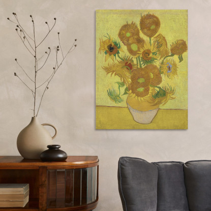 Girasoli Vincent van Gogh vvg328 quadro stampato su tela