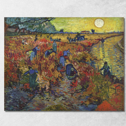 La Vigna Rossa Vincent van Gogh vvg331 quadro stampato su tela