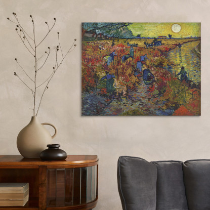 La Vigna Rossa Vincent van Gogh vvg331 quadro stampato su tela