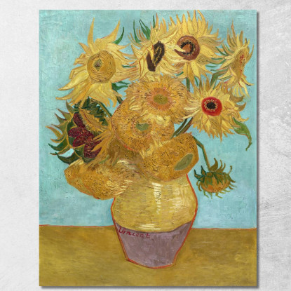 Vaso Con Dodici Girasoli Vincent van Gogh vvg333 quadro stampato su tela