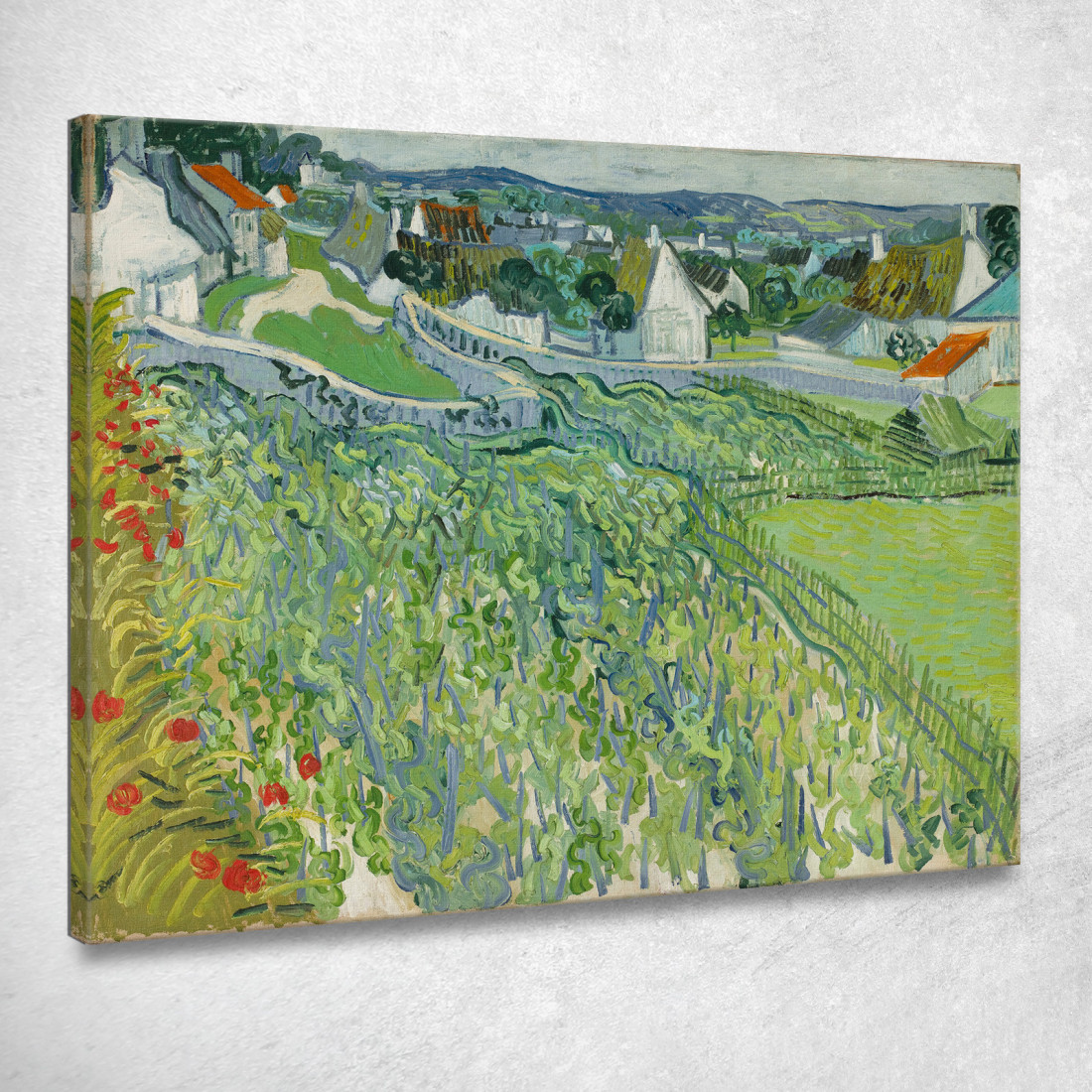 Vigneti Ad Auvers Vincent van Gogh vvg334 quadro stampato su tela Vigneti Ad Auvers Vincent van Gogh vvg334 quadro stampato su tela