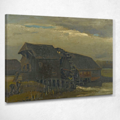 Mulino Ad Acqua A Opwetten Vincent van Gogh vvg335 quadro stampato su tela