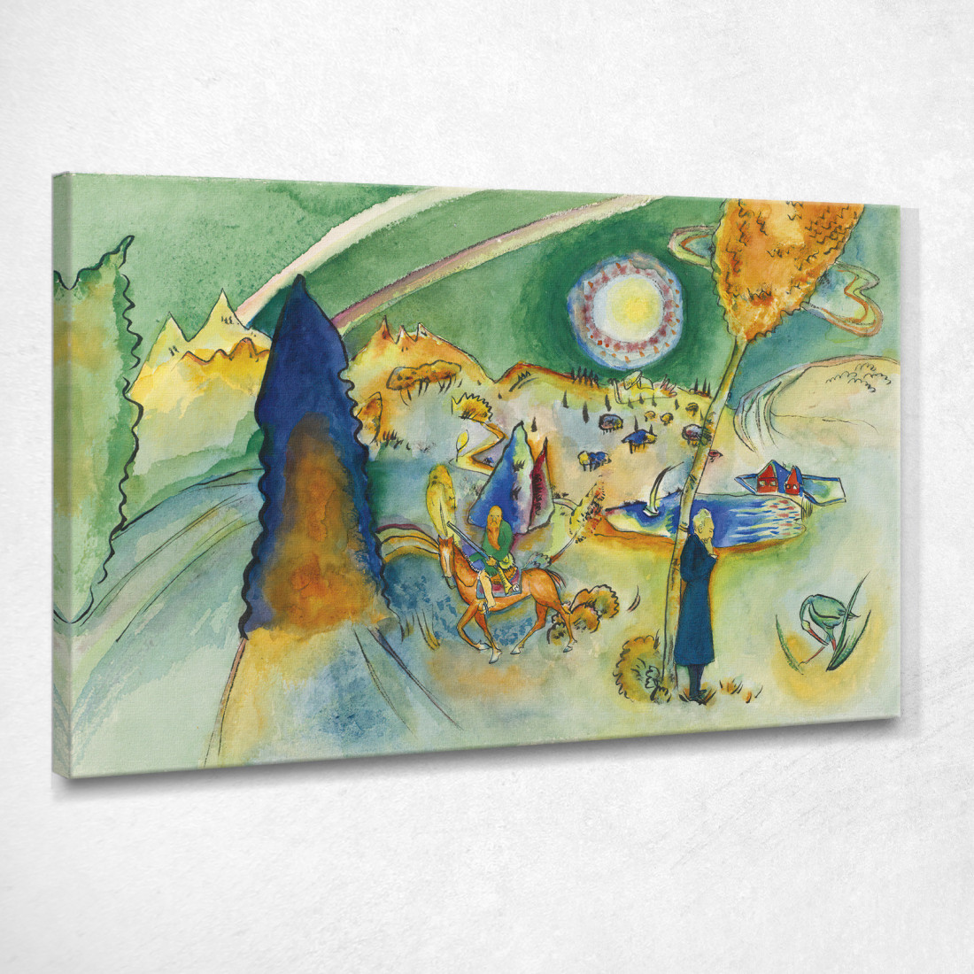 Acquerello Per Poul Bjerre Wassily Kandinsky wk10 quadro stampato su tela Acquerello Per Poul Bjerre Wassily Kandinsky wk10 quadro stampato su tela