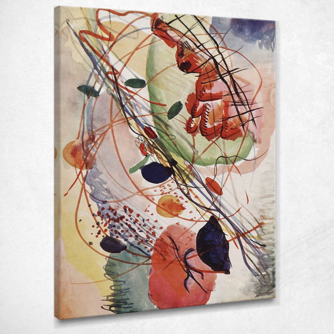 Acquerello Wassily Kandinsky wk13 quadro stampato su tela Acquerello Wassily Kandinsky wk13 quadro stampato su tela