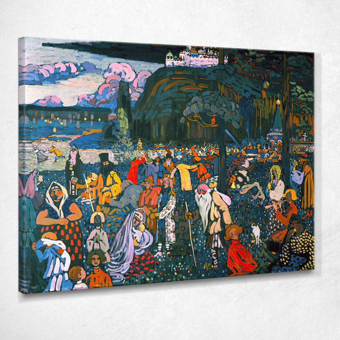 Vita Colorata 1907 Wassily Kandinsky wk33 quadro stampato su tela Vita Colorata 1907 Wassily Kandinsky wk33 quadro stampato su tela