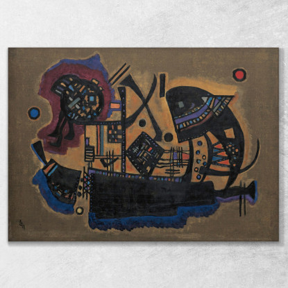 Treccia Intrecciata Wassily Kandinsky wk66 quadro stampato su tela