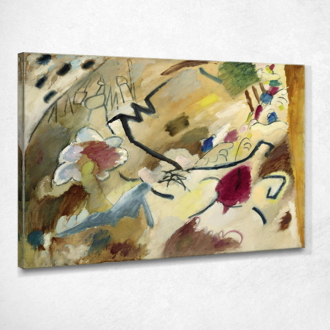 Schizzo Di Cavalli Per Improvvisazione N. 20 1911 Wassily Kandinsky wk94 quadro stampato su tela Schizzo Di Cavalli Per Improvvisazione N. 20 1911 Wassily Kandinsky wk94 quadro stampato su tela