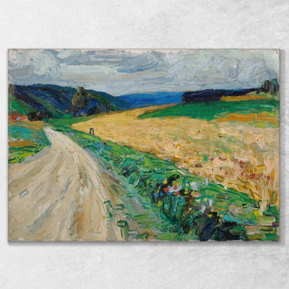 Kallmünz Studio Naturalistico Sulla Diligenza Gialla Wassily Kandinsky wk104 quadro stampato su tela