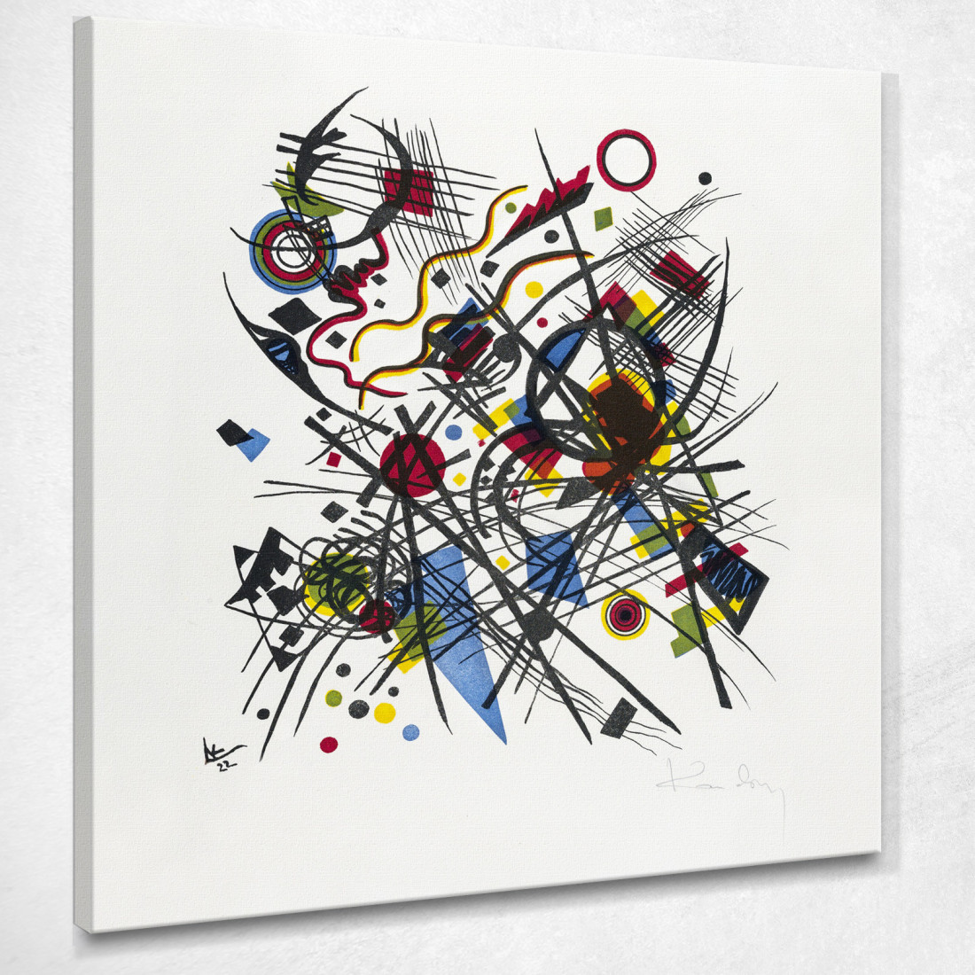 Litografia Per La Quarta Cartella Bauhaus Wassily Kandinsky wk152 quadro stampato su tela Litografia Per La Quarta Cartella Bauhaus Wassily Kandinsky wk152 quadro stampato su tela