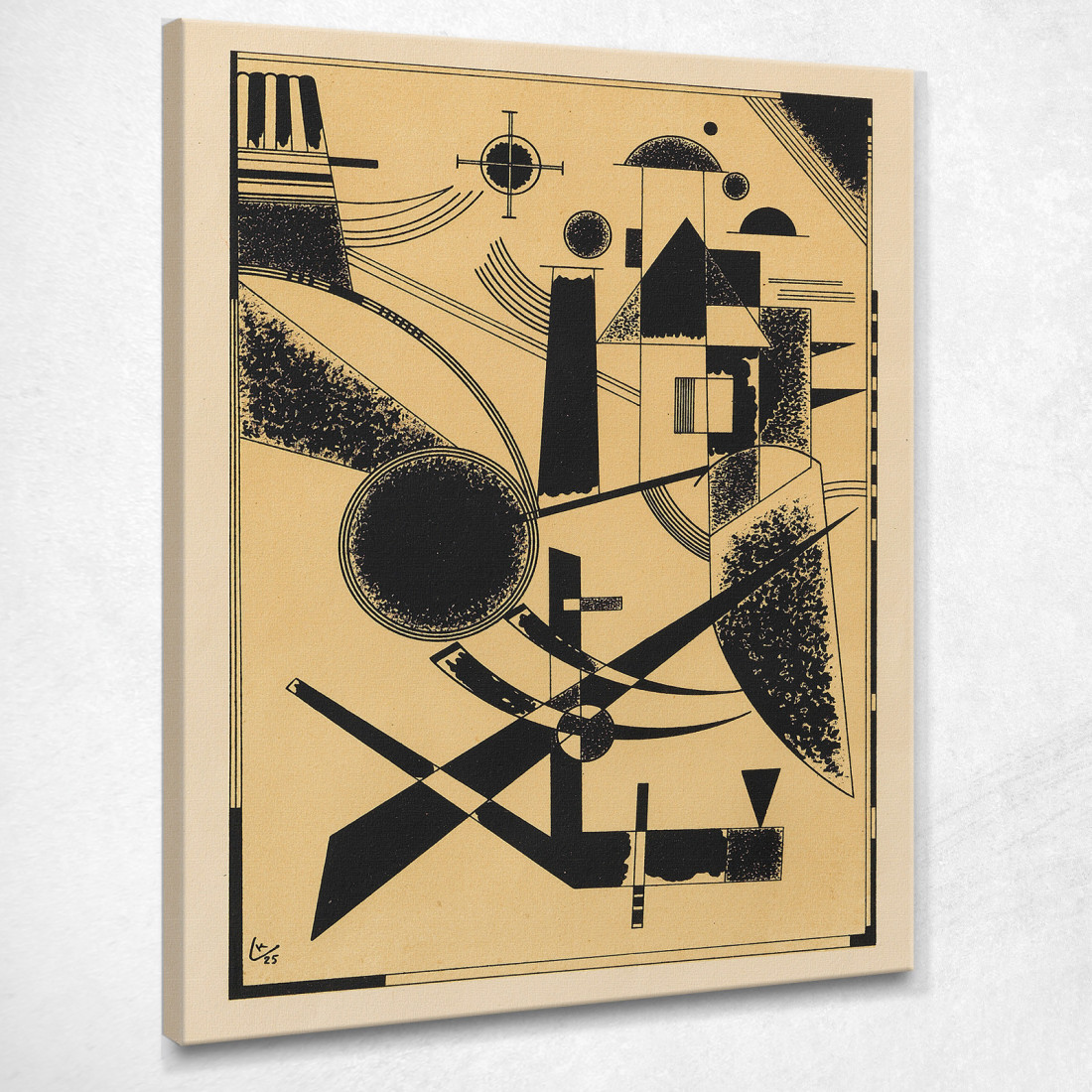 Litografia N. Iii Wassily Kandinsky wk154 quadro stampato su tela Litografia N. Iii Wassily Kandinsky wk154 quadro stampato su tela