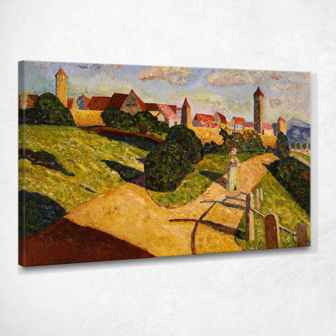 Città Vecchia Ii 1902 Wassily Kandinsky wk179 quadro stampato su tela Città Vecchia Ii 1902 Wassily Kandinsky wk179 quadro stampato su tela