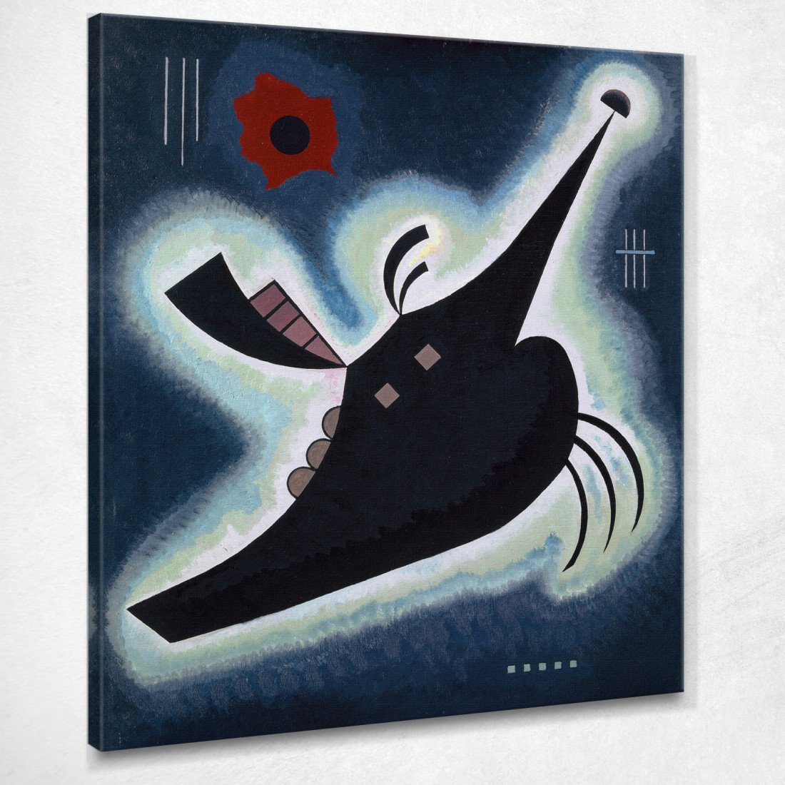 Nero A Punta Wassily Kandinsky wk191 quadro stampato su tela Nero A Punta Wassily Kandinsky wk191 quadro stampato su tela