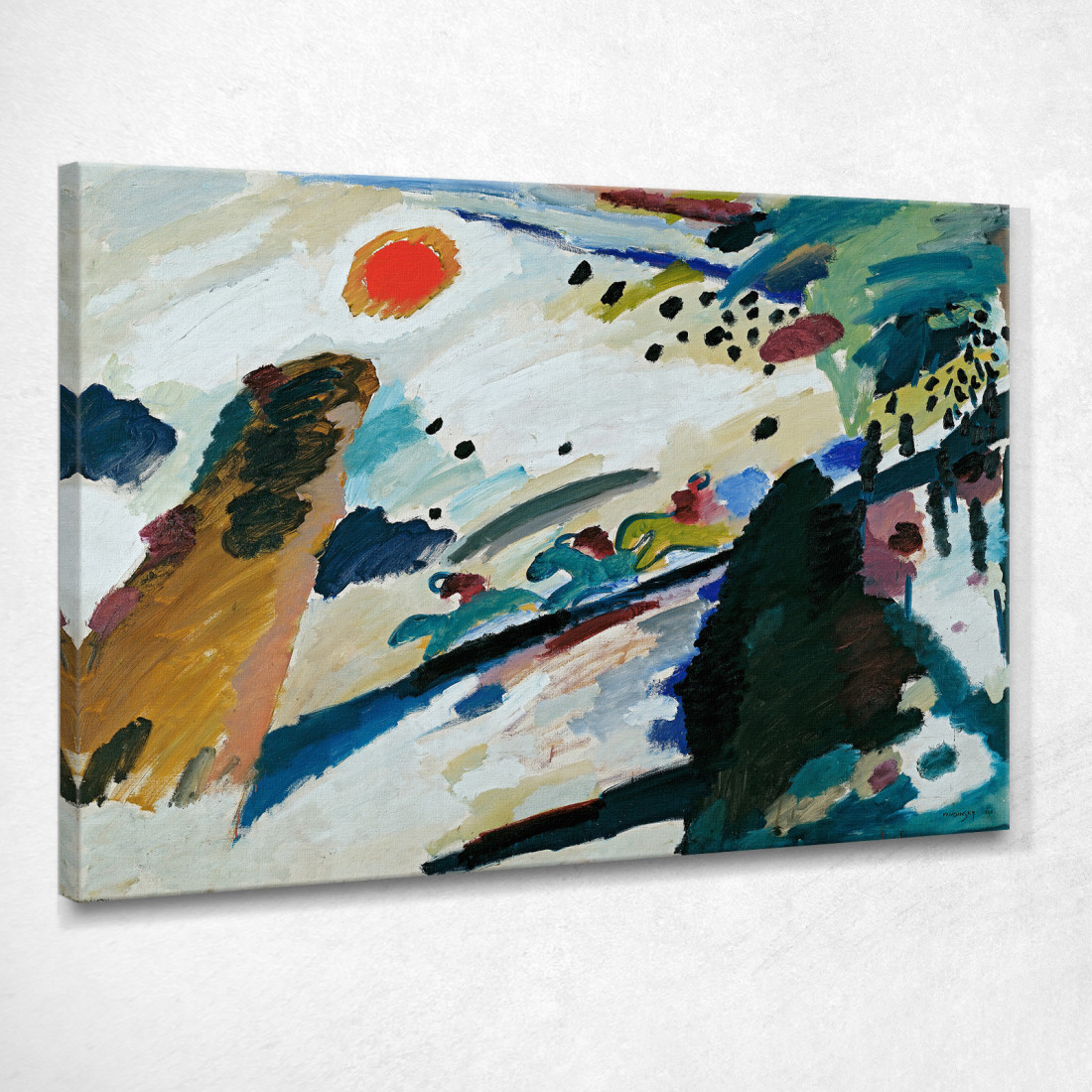 Paesaggio Romantico Wassily Kandinsky wk200 quadro stampato su tela