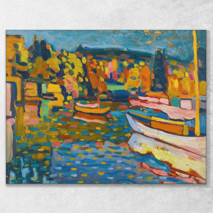 Studio Per Il Paesaggio Autunnale Con Le Barche Wassily Kandinsky wk221 quadro stampato su tela