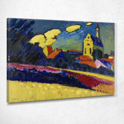 Studio Del Paesaggio Di Murnau Con Chiesa Wassily Kandinsky wk224 quadro stampato su tela