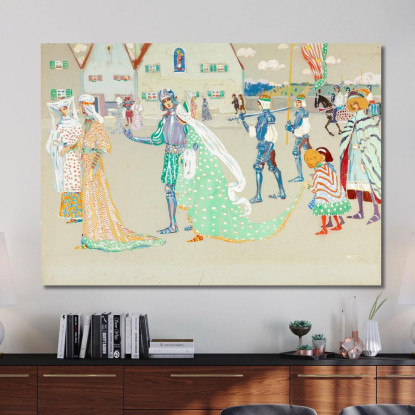 La Giovane Coppia Wassily Kandinsky wk234 quadro stampato su tela
