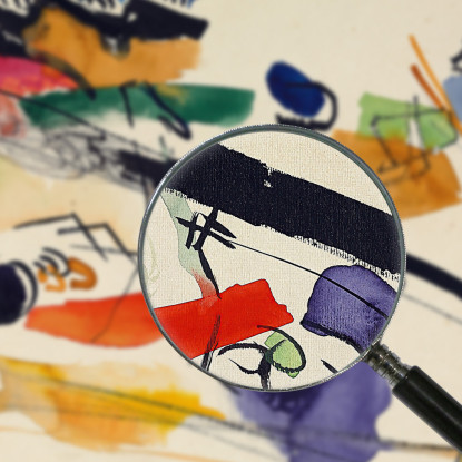 Senza Titolo Wassily Kandinsky wk247 quadro stampato su tela