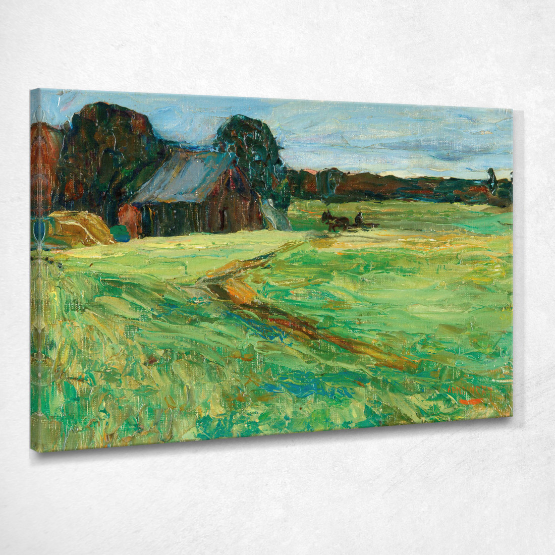 Fienile Vasilevskoë Con Pony Wassily Kandinsky wk249 quadro stampato su tela Fienile Vasilevskoë Con Pony Wassily Kandinsky wk249 quadro stampato su tela