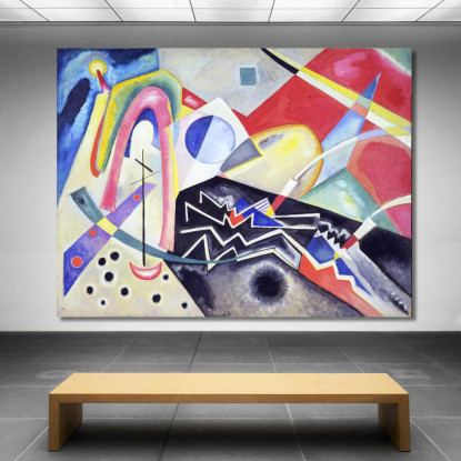 Zig Zag Bianchi 1922 Wassily Kandinsky wk255 quadro stampato su tela