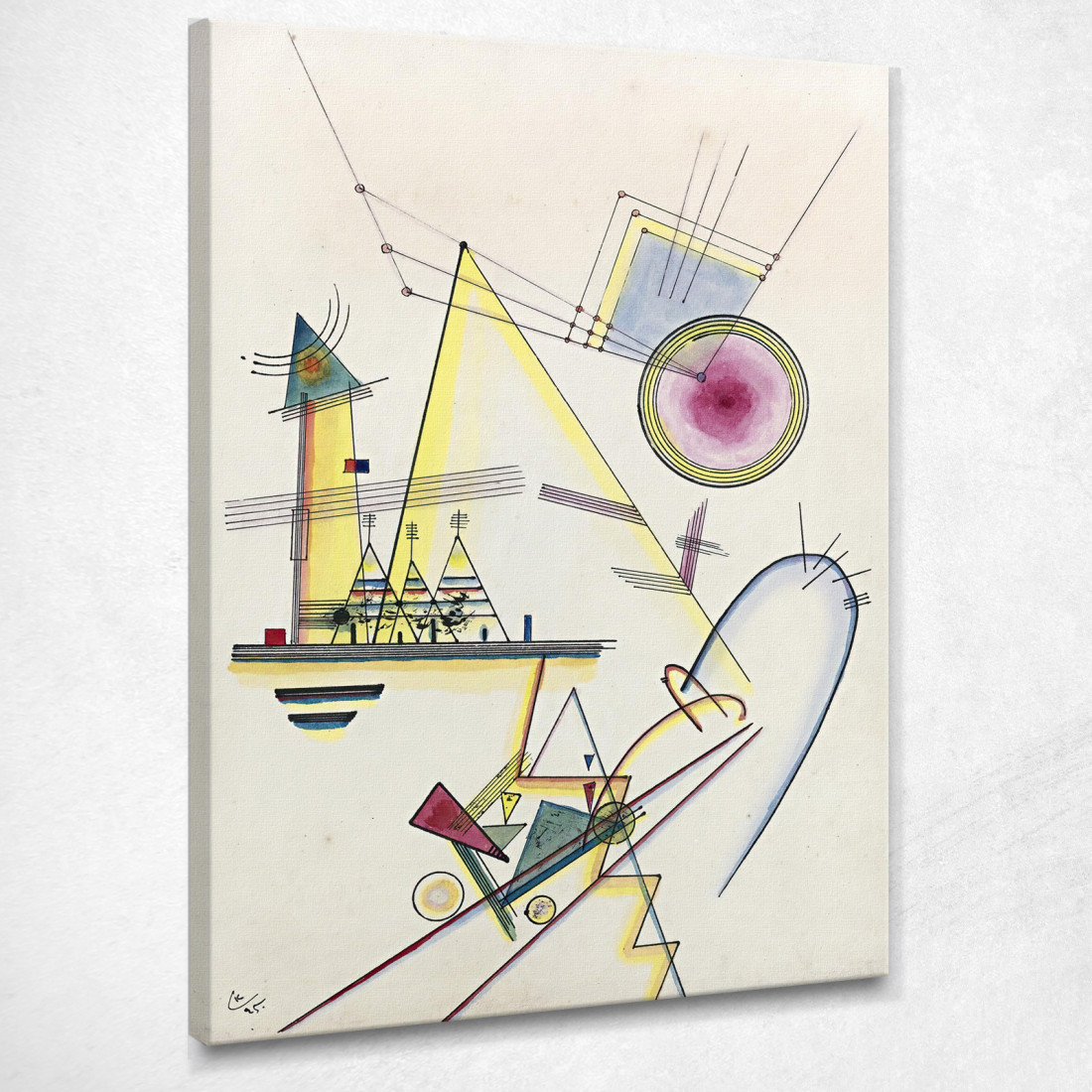 Mente Delicata Anima Delicata Wassily Kandinsky wk259 quadro stampato su tela Mente Delicata Anima Delicata Wassily Kandinsky wk259 quadro stampato su tela