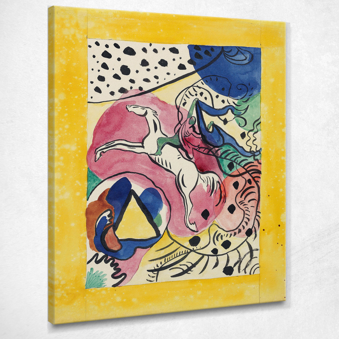 Design Per La Copertina Dell'Almanacco The Blue Rider 2 Wassily Kandinsky wk263 quadro stampato su tela Design Per La Copertina Dell'Almanacco The Blue Rider 2 Wassily Kandinsky wk263 quadro stampato su tela