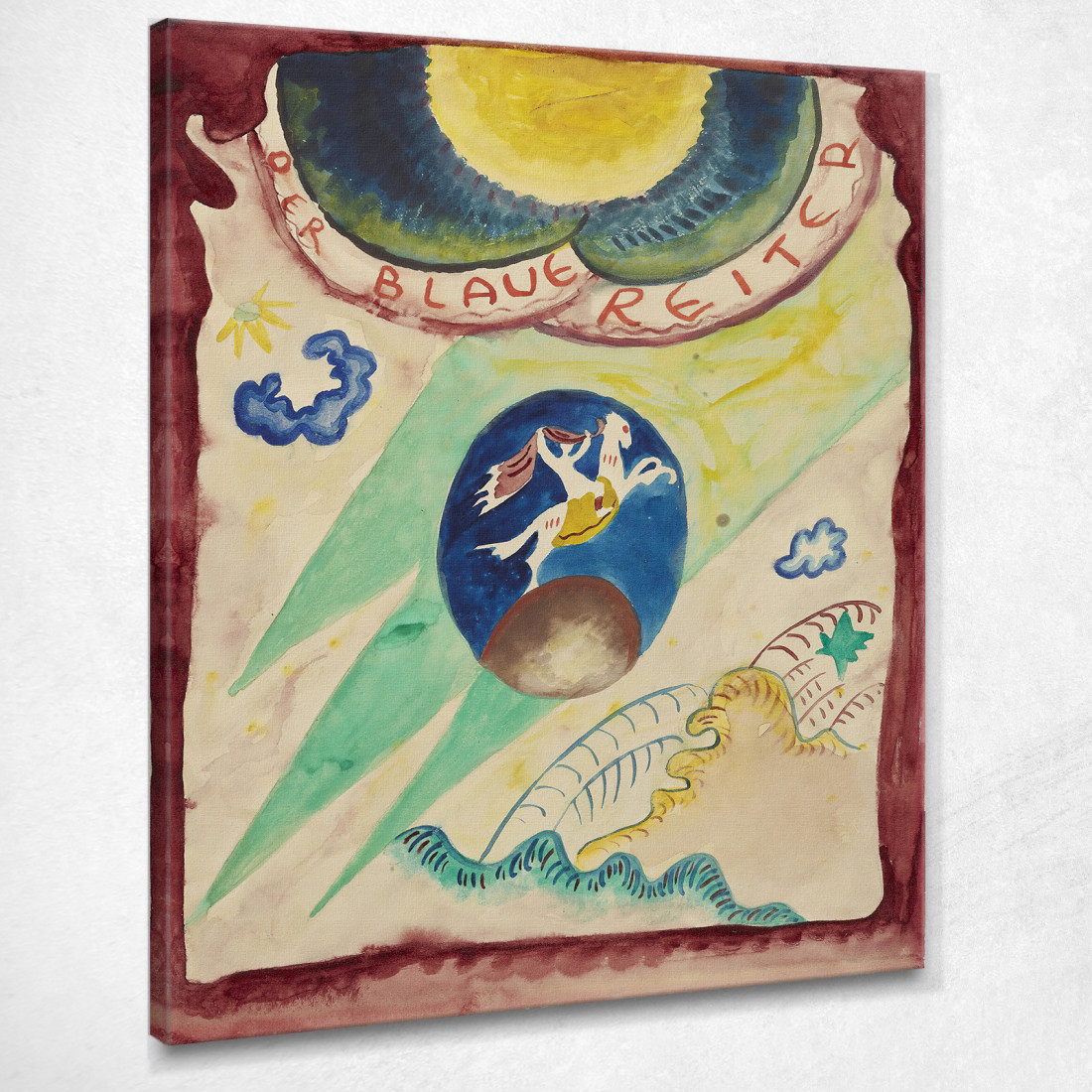 Disegno Per La Copertina Dell'Almanacco The Blue Rider Iii Wassily Kandinsky wk265 quadro stampato su tela Disegno Per La Copertina Dell'Almanacco The Blue Rider Iii Wassily Kandinsky wk265 quadro stampato su tela