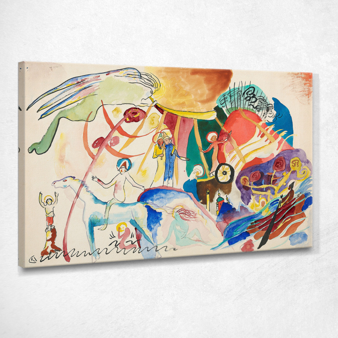 Design For All Saints Ii Composizione Con Santi Wassily Kandinsky wk282 quadro stampato su tela Design For All Saints Ii Composizione Con Santi Wassily Kandinsky wk282 quadro stampato su tela