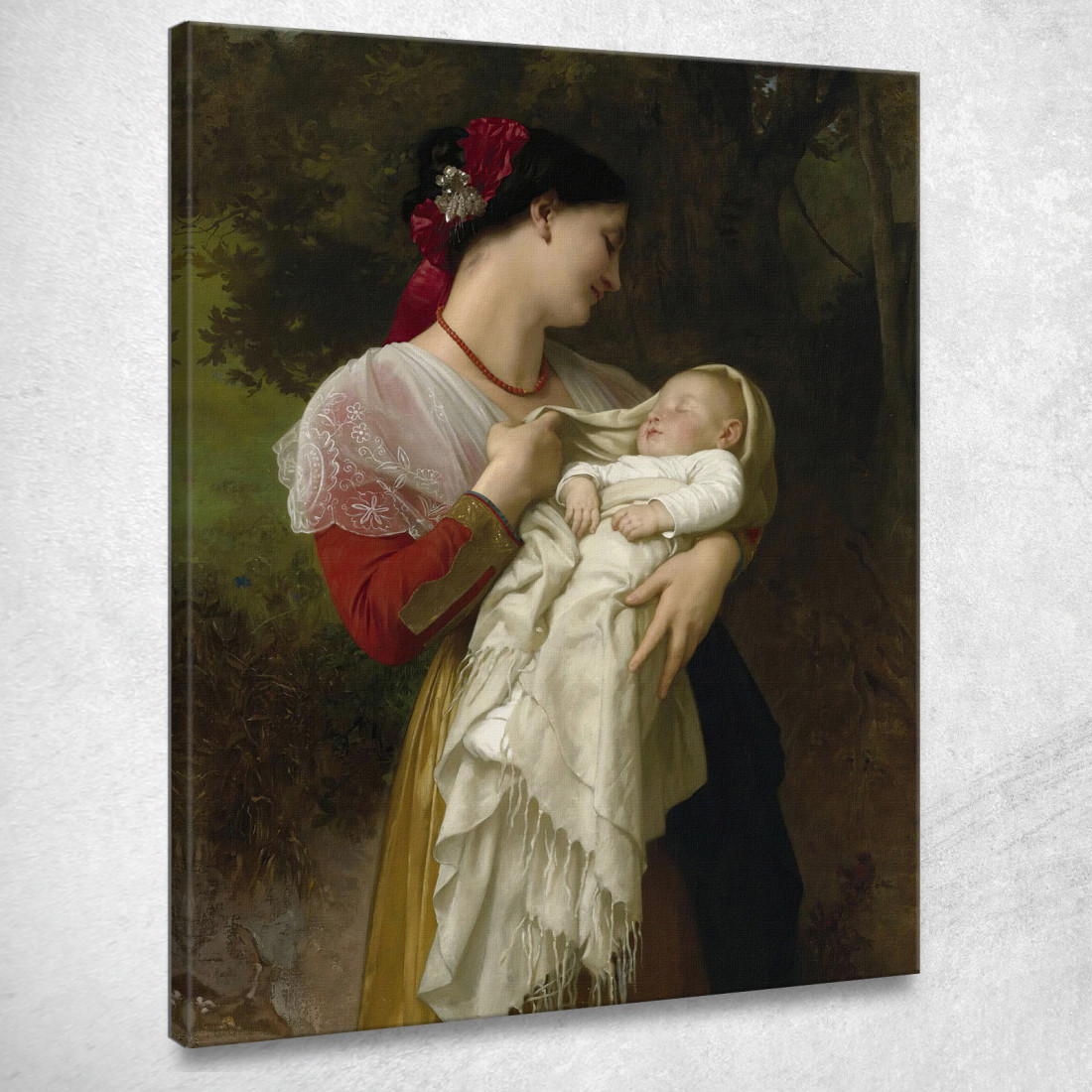 Ammirazione Materna William Bouguereau wbg7 quadro stampato su tela Ammirazione Materna William Bouguereau wbg7 quadro stampato su tela
