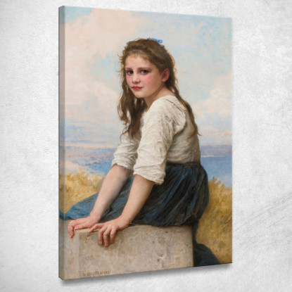 In Riva Al Mare William Bouguereau wbg13 quadro stampato su tela