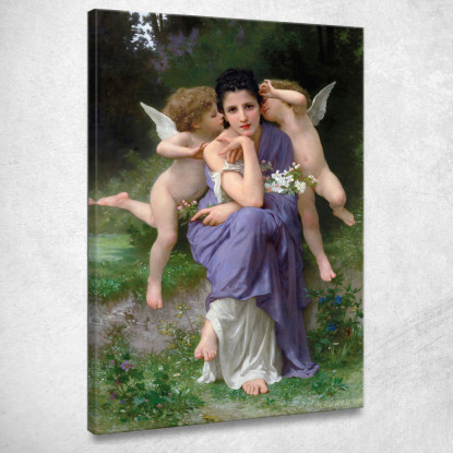 Canzoni Primaverili William Bouguereau wbg25 quadro stampato su tela