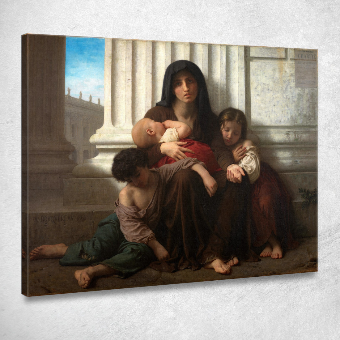 Beneficenza William Bouguereau wbg26 quadro stampato su tela Beneficenza William Bouguereau wbg26 quadro stampato su tela