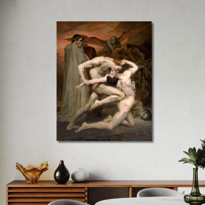 Dante E Virgilio All'Inferno William Bouguereau wbg29 quadro stampato su tela