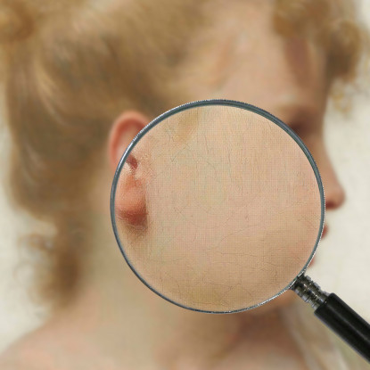 Studio Della Testa Del Volto Di Una Bambina Di Profilo William Bouguereau wbg36 quadro stampato su tela