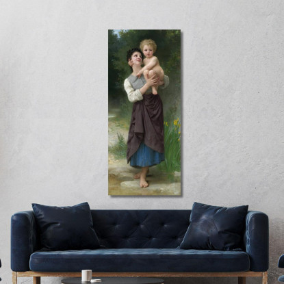 Fratello William Bouguereau wbg43 quadro stampato su tela