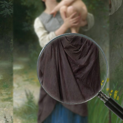 Fratello William Bouguereau wbg43 quadro stampato su tela
