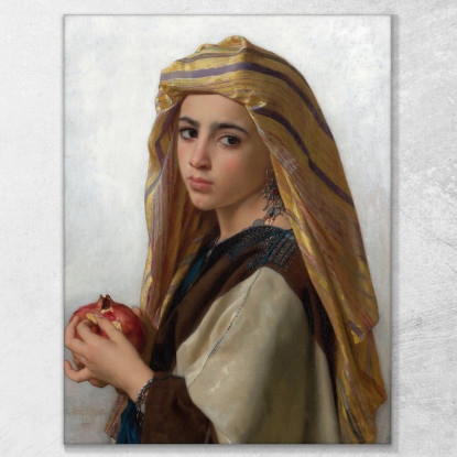 Ragazza Con Un Melograno William Bouguereau wbg44 quadro stampato su tela