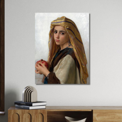 Ragazza Con Un Melograno William Bouguereau wbg44 quadro stampato su tela