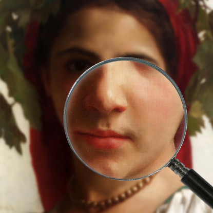 Fanciulla Coronata Di Viti William Bouguereau wbg55 quadro stampato su tela