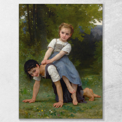 Bourrique La Cavalcata Sul Pony William Bouguereau wbg60 quadro stampato su tela