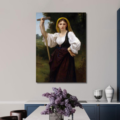 Il Voltafieno William Bouguereau wbg61 quadro stampato su tela