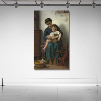La Sorella Maggiore William Bouguereau wbg63 quadro stampato su tela