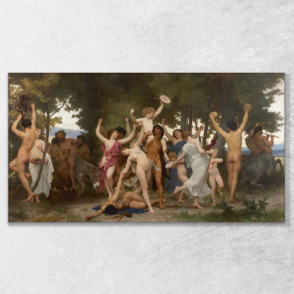 La Giovinezza Di Bacco William Bouguereau wbg64 quadro stampato su tela